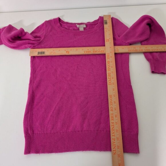 Banana Republic Sequin Elbow Patches Sweater Womens Size Small Party Pink - Picture 7 of 9